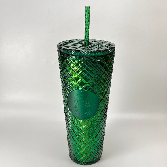 Starbucks Jeweled Emerald Green Cold Tumbler 2021 24 oz